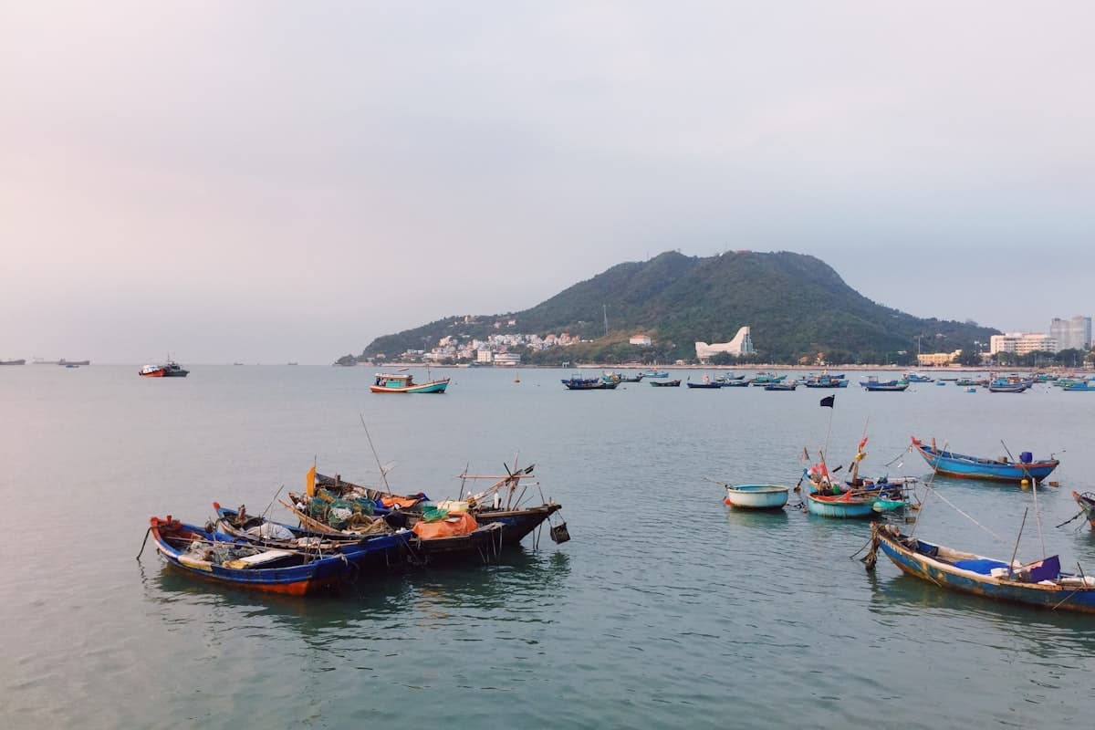 Скоростной катер на пристани Вунгтау — паром из Хошимина через реку Сайгон